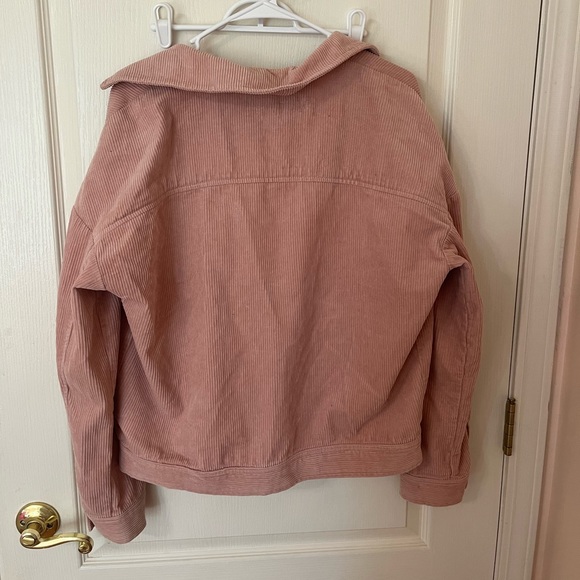 Forever 21 Cropped Corduroy Jacket - Dusty Pink - Size S - Picture 3 of 3